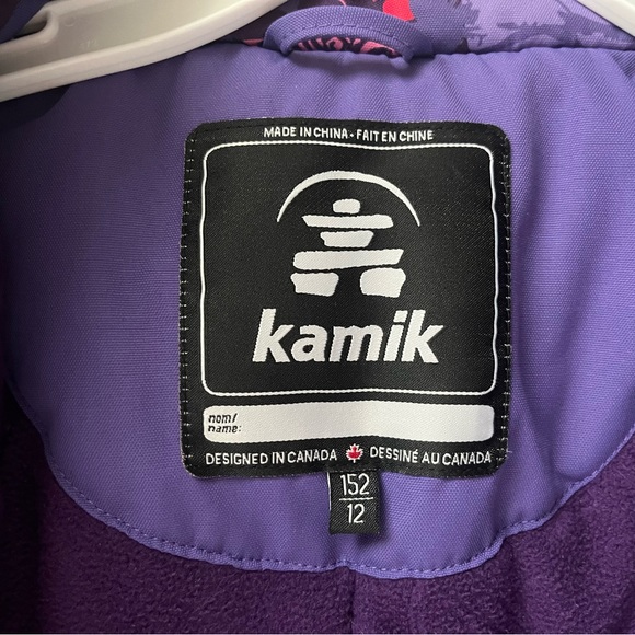 Kamik Winter Jacket Girls, Size 12, Purple - Picture 2 of 15